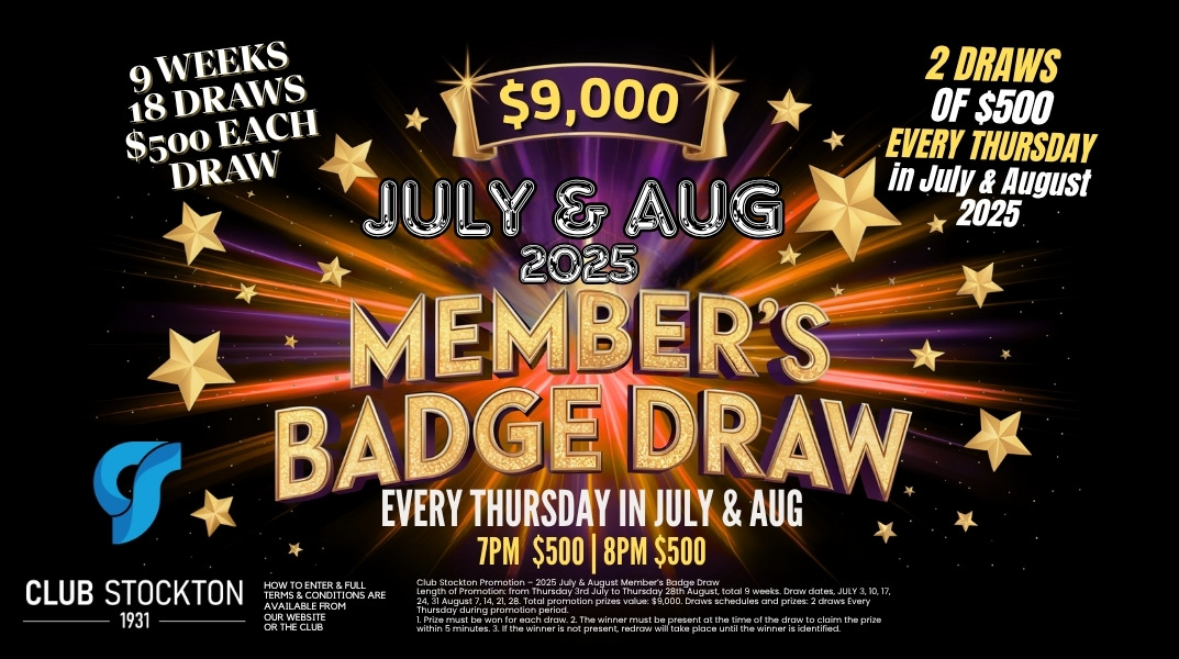 Members Badge Draw July Aug 2025